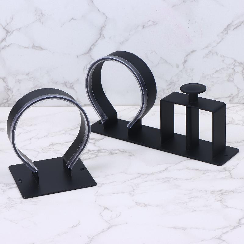 Punch-Free Hairdryer Storage Rack Wall Mounted Hair Dryer Holder Stand Shelf For Home Bathroom Dressing Room No Drill Organizer