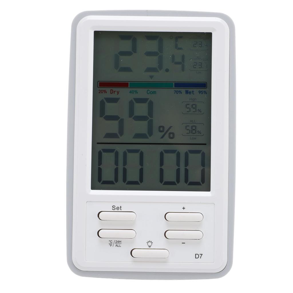 Cyfrowy Higrometr Termometr Wewnętrzny Miernik Temperatury i Wilgotności z Podświetleniem do Domu Laboratorium