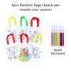 Graffiti Bags Set Children Painting Toys Cartoon Pattern Handmade Diy Art Coloring Game Puzzle Toy Drawing Diamond Stickers Tmz