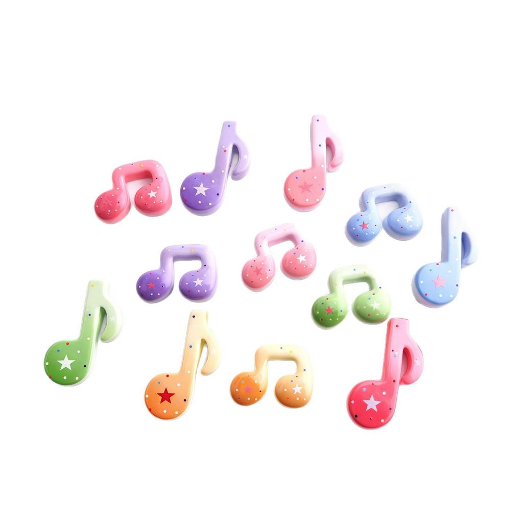 Musical Note Star Resin Accessories: Phone Case, Hair Clip, Tie, Keychain, Sticker