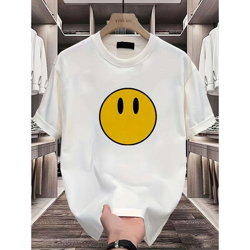 

Европейские размеры Модный бренд Принт Короткий рукав Футболка для мужчин Лето Новая Свободная Большого размера Повседневная Универсальная Верх для мужчин S