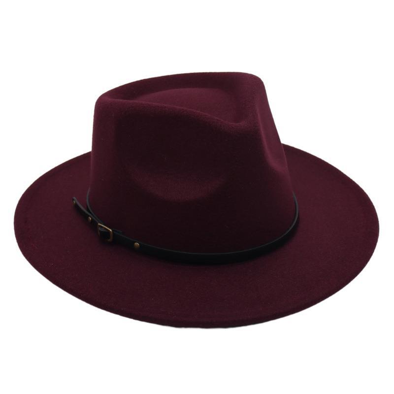 Top Hat, Belt Buckle, Jazz Hat, Male And Female Models, Felt Hat, Sun Hat, Woolen Hat, Ethnic Style