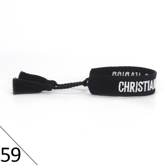 

Регулируемый плетеный браслет из веревки дружбы, женский винтажный плетеный браслет с вышивкой, браслет с кисточками, ювелирные изделия