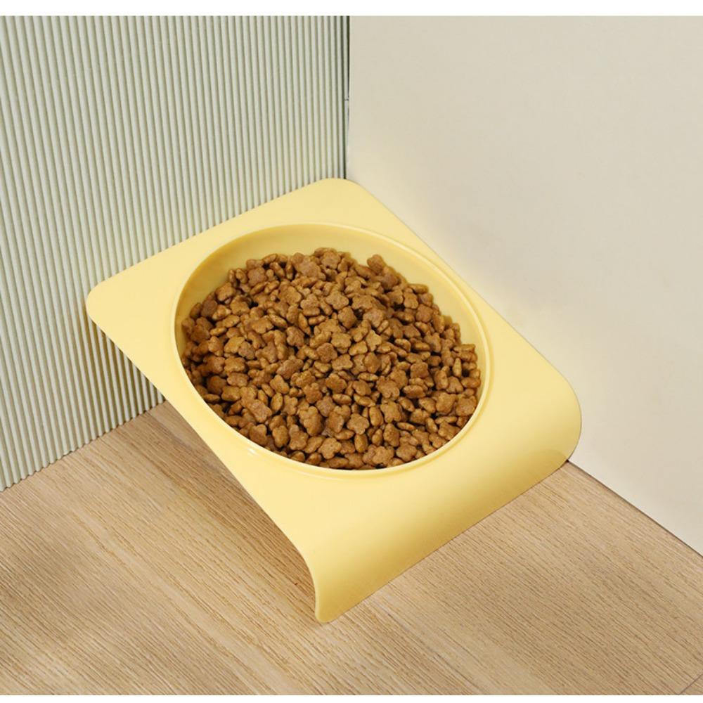 Pipitao's Original Tilted Pet Bowl Against the Wall, Creative Neck Protection Dog Basin, Anti-knock Fixed On the Skirting Line Cat Bowl
