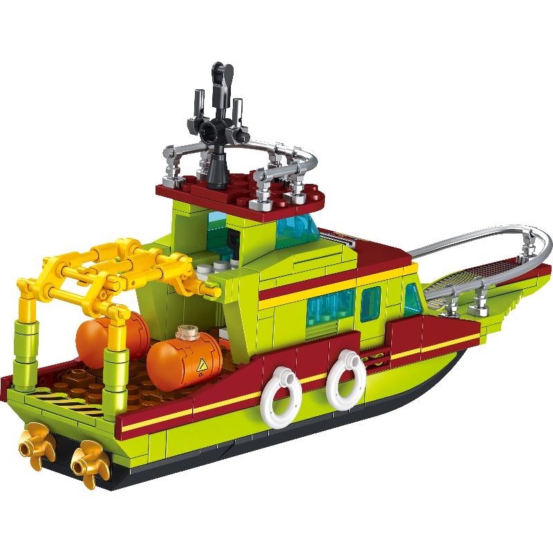 Jurassic Dinosaur Rescue Adventure Building Set With Movable T-Rex Figure Sturdy Tree House & Rescue Truck Model Building Blocks