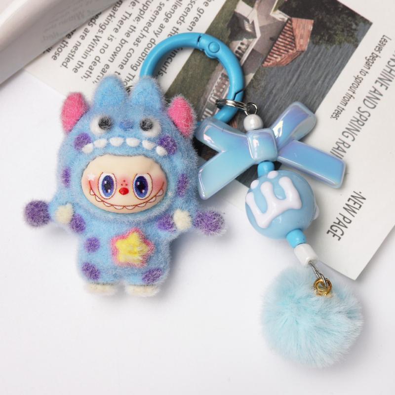 Nouveau Pendentif Cape en Peluche Sac Mignon Dessin Animé Pendentif Poupée LABUBU Porte-clés Cadeau