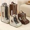 Clear PVC Shoe Container Boots Storage Bag with Zipper And Handle, Portable Transparent Dust Closet Solution Proof Organizer, Dust-proof Protective