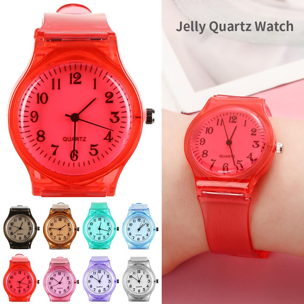 Eco-friendly Women Gifts Jelly Quartz Watch Candy Wrist Watch Silicone Wristwatch Student Clock