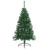 Jumătate Pom de Crăciun Artificial cu Stand Verde 120 cm PVC