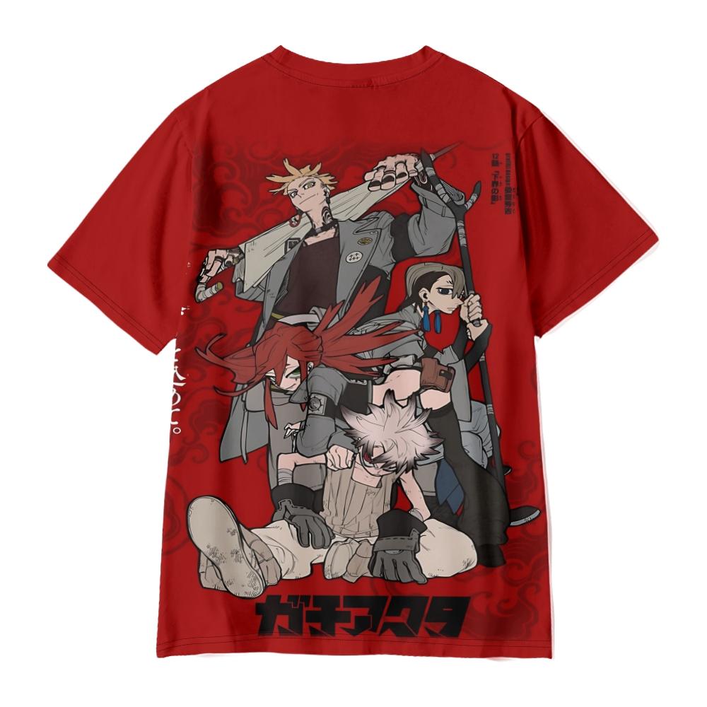 6 Colors Women Men's T-shirts GACHIAKUTA Printed O-Neck Oversized Short Sleeves T Shirt Fashion Mens Clothing Streetwear