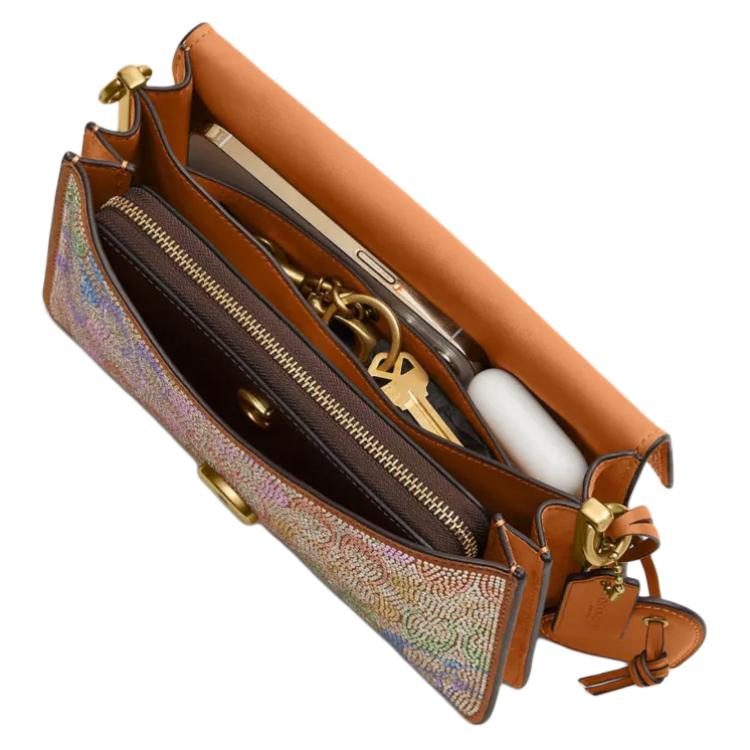 Coach Gato 26 Forma C Broche Correa de Hombro Extraíble Cuero Gamuza y Piel de Vaca Bolso Mediano Bolso de Mano para Mujer CCX14-B4F98