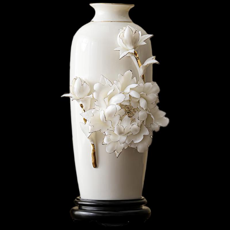 Light Luxury Peony Ceramic Vase