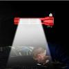 500 Meters High Brightness Beam Solar Powered Flashlight Red  Blue Warning Strobe Lights Compass