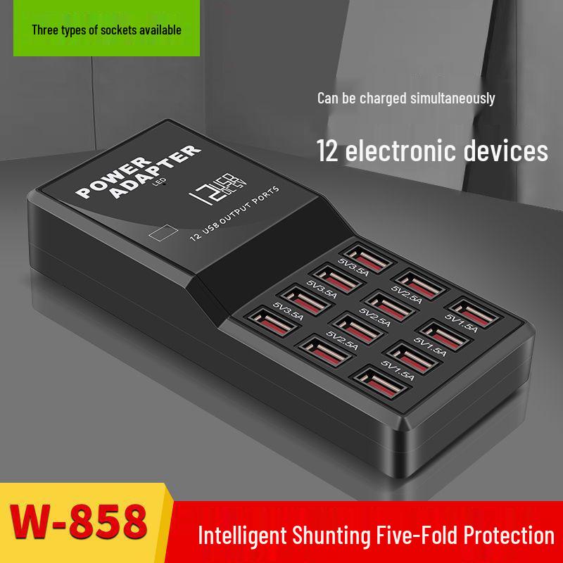 20-Port High Power USB Fast Charger 20A Charging Station for Smartphones & Tablets
