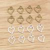 50pcs Small Hollow Heart Charms Pendant 10x8mm Zinc Alloy DIY Jewelry Making Accessories Finding for Necklace Earrings