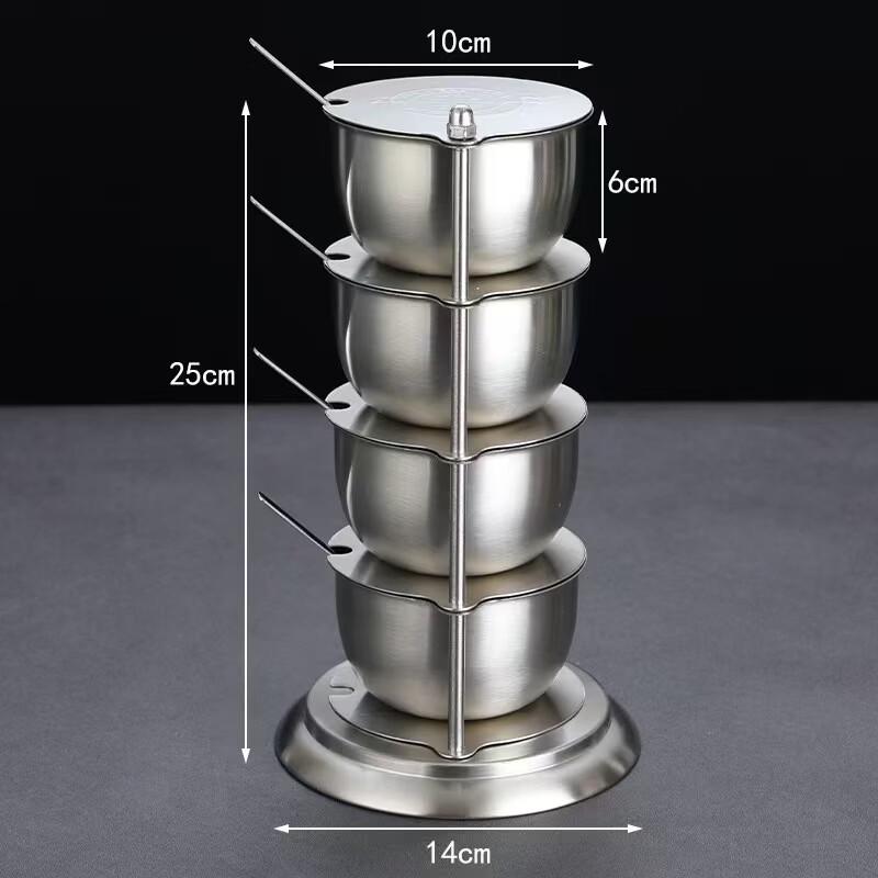 Chuishanhai 304 Stainless Steel Rotary Seasoning Set