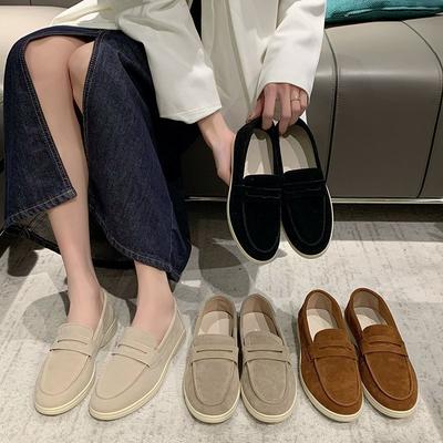 Size 35-43, Large Size Women'S Shoes 41-42 One-Pedal Internet Celebrity Loafers Doudou Shoes Women'S Small Fragrant Style