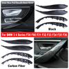 Car Inner Handle Interior Door Panel Pull Trim Cover Carbon Fiber Left Right For BMW 3 4 Series F30 F80 F31 F32 F33 F34 F35 F36