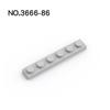 20Pcs MOC Parts 3666 Plate 1 X 6 Compatible Bricks DIY Assmble Building Blocks Particle Kid Puzzle Assmble Toy Gift