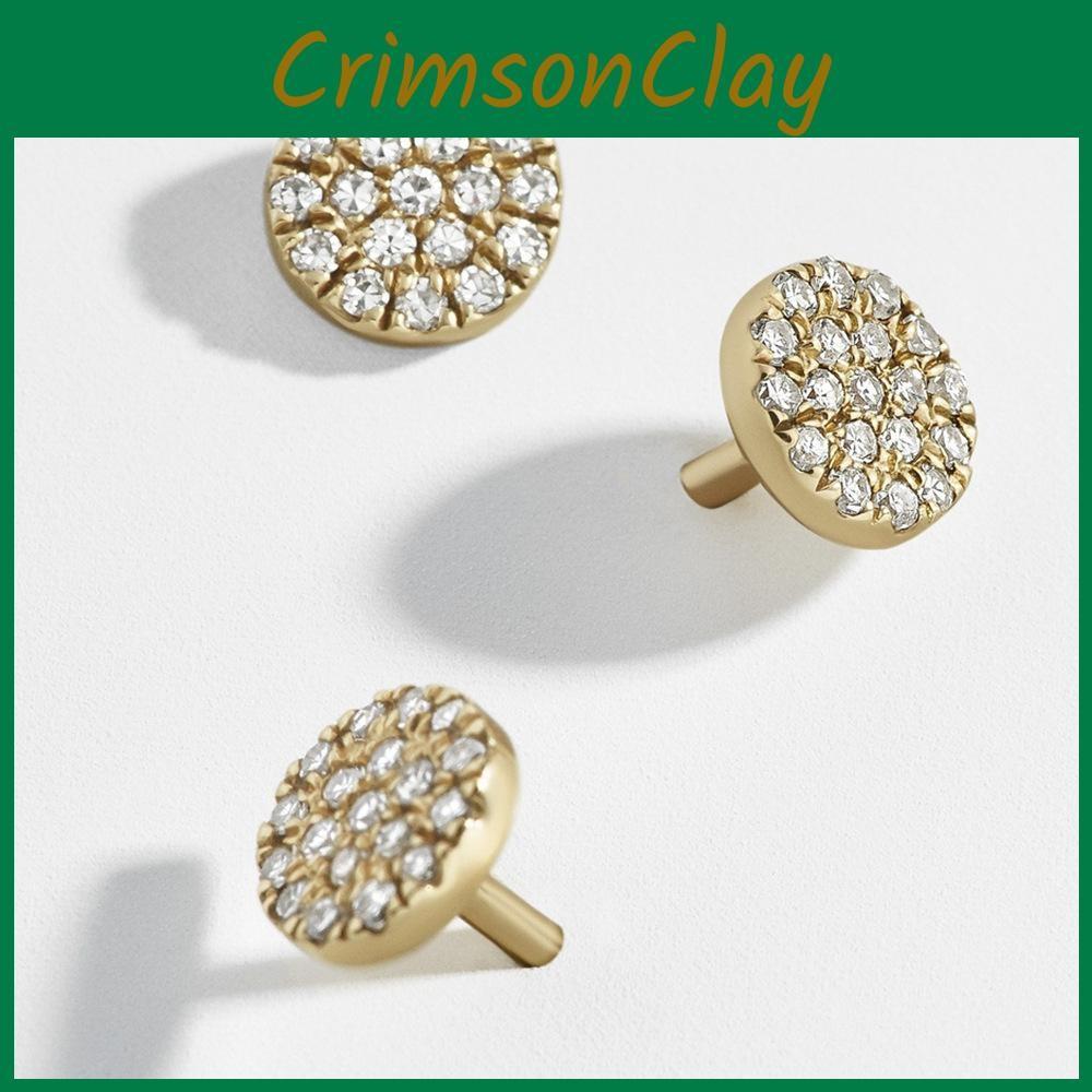 Round Alloy Unique Stud Earrings Minimalist European American Jewelry Trendy