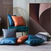 Luxury Imitation Leather Pillowcase Simple Solid Cushion Cover Embossed Double Sided Soft Home Pillow Cover with Hidden Zipper