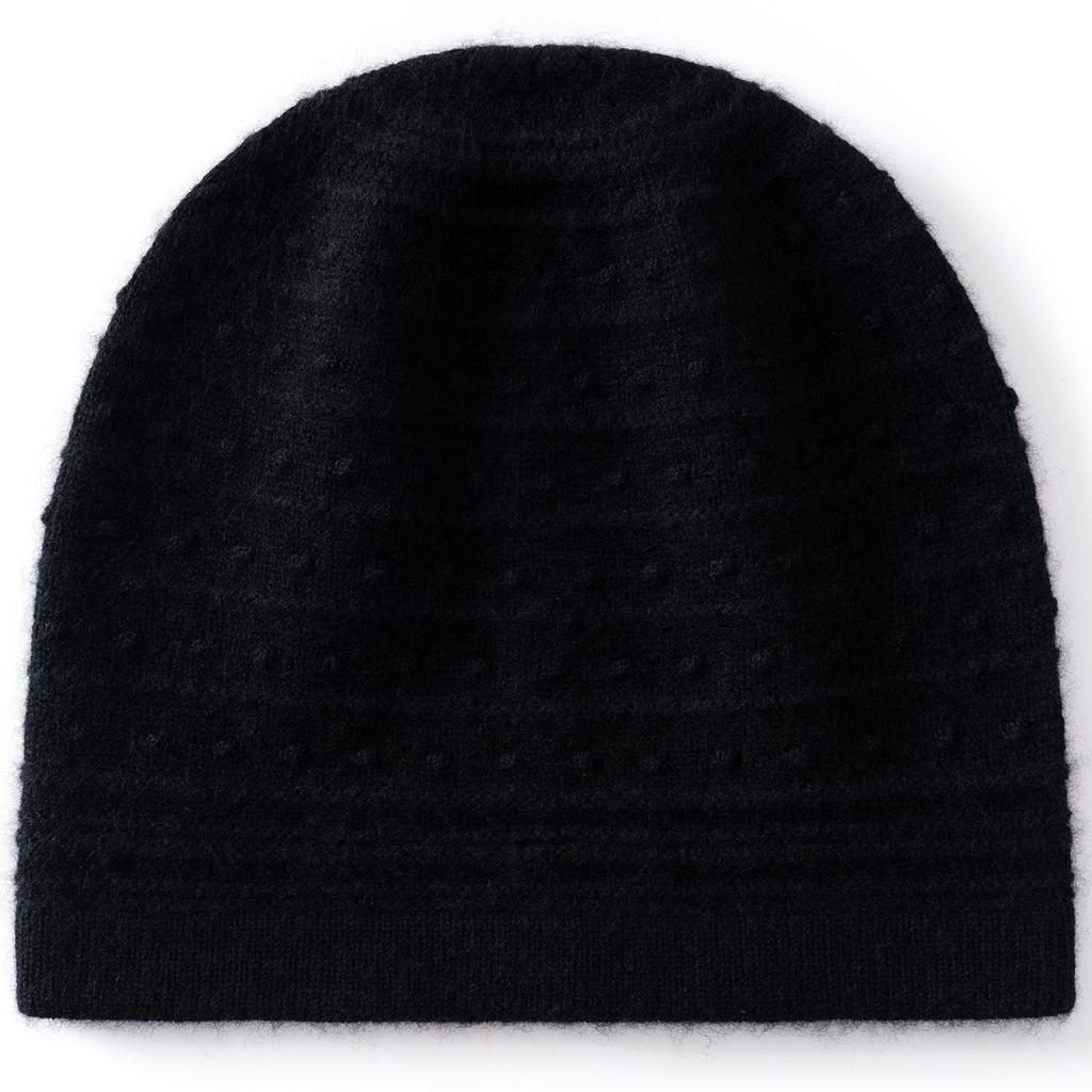 Knitted Cashmere Hat Women's Autumn and Winter Thickened Stacking Hat Cold Hat Outdoor Cold-proof Warm Bald Hat Confinement Hat