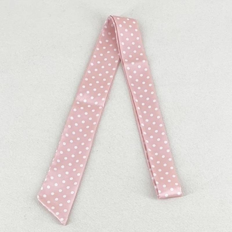 New Gradient Narrow Wide Wave Point Silk Scarf Women's Korean Edition Fashion Long Strip Multi Functional Decorative Belt Ribbon