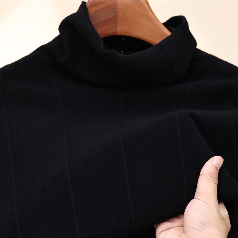 Hengyuanxiang Men's Turtleneck Wool Blend Sweater