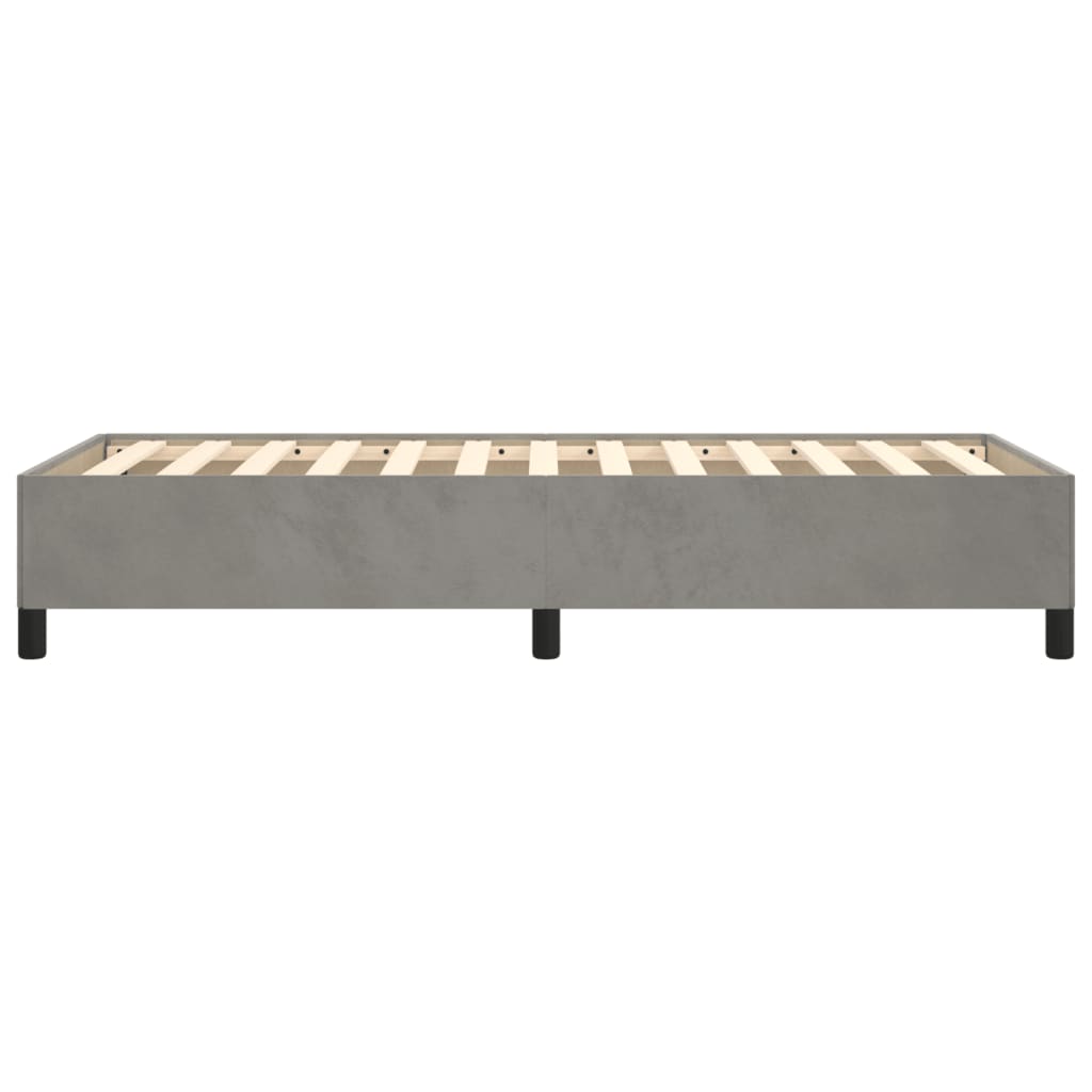 vidaXL Bettgestell ohne Matratze Hellgrau 80x200 cm Samt