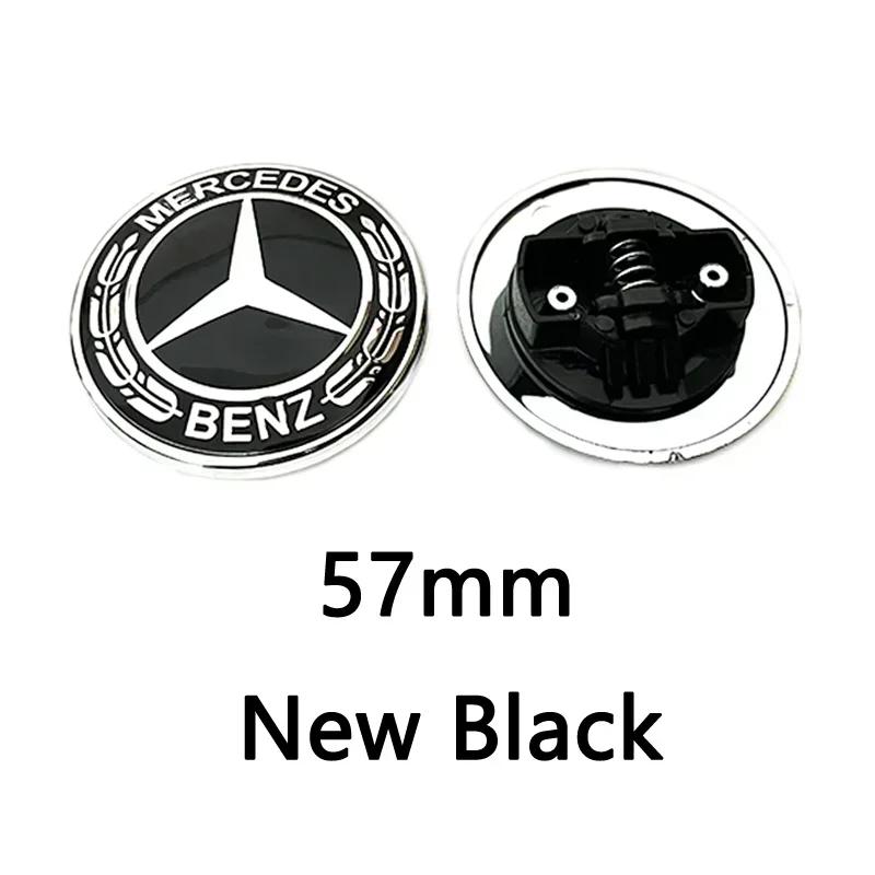 1pcs 44mm 57mm 74mm Metal For Mercedes Benz Front Hood Bonnet Head GLA GLB GLC GLE E200 E260 E300 Car Badge Emblem Accessories