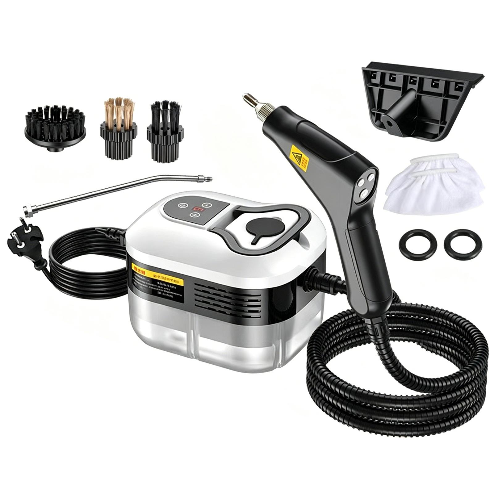 

High Temperature Steam Cleaner Machine with Multiple Brush Attachments and Long Hose for Deep Cleaning and Sanitizing Surfaces and Fabrics One Size білий