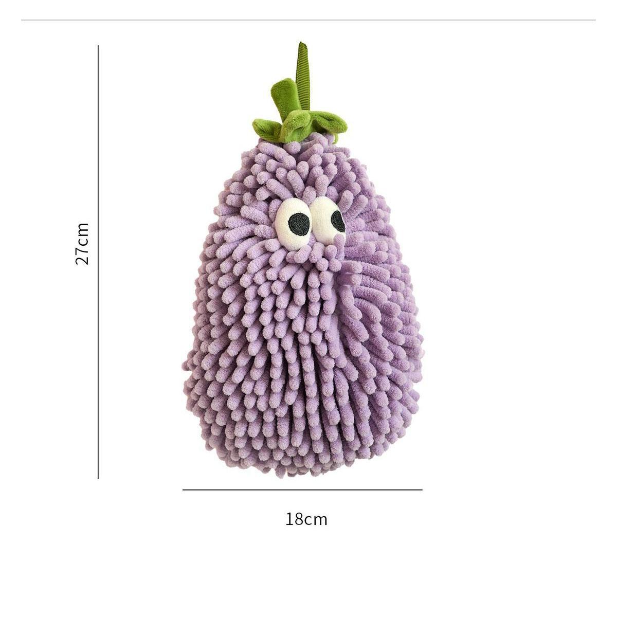 

Hand Towel Hanging Cute Cartoon Chenille Kitchen Bathroom Absorbent Towel Wiping Handball фіолетовий