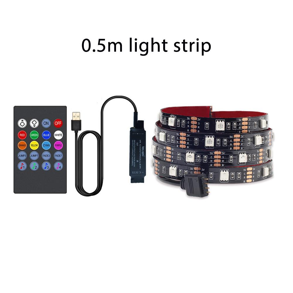 TV Backlight Music Sync USB Powered RGB 5050 LED Strip Light for 15 - 80 Inch TV Mirror PC