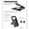 Motorcycle Phone Holder Waterproof Case Bike Phone Mount 1" Ball Handlebar Stem Mobile Holder Double Socket Arms Aluminium Base