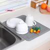 1Pc Large Silicone Dish Drying Mat 40x30cm - Counter Top Mat Sink Mat Dish Draining Mat Kitchen Trivet