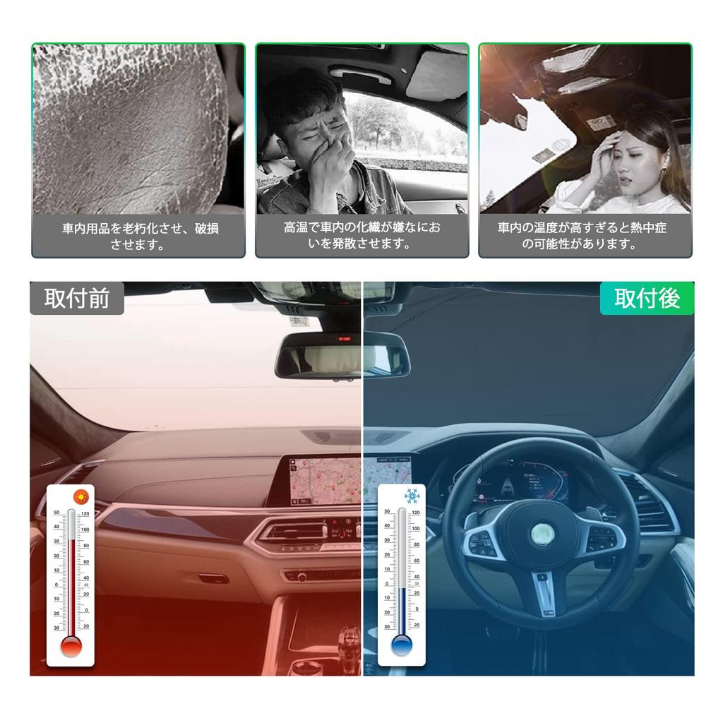 GAFAT Car Sunshade for the New 3rd Generation MBW X6 UV Foldable Windshield Sunshade with Storage Easy and Security for Car Camping 2019+ G06,