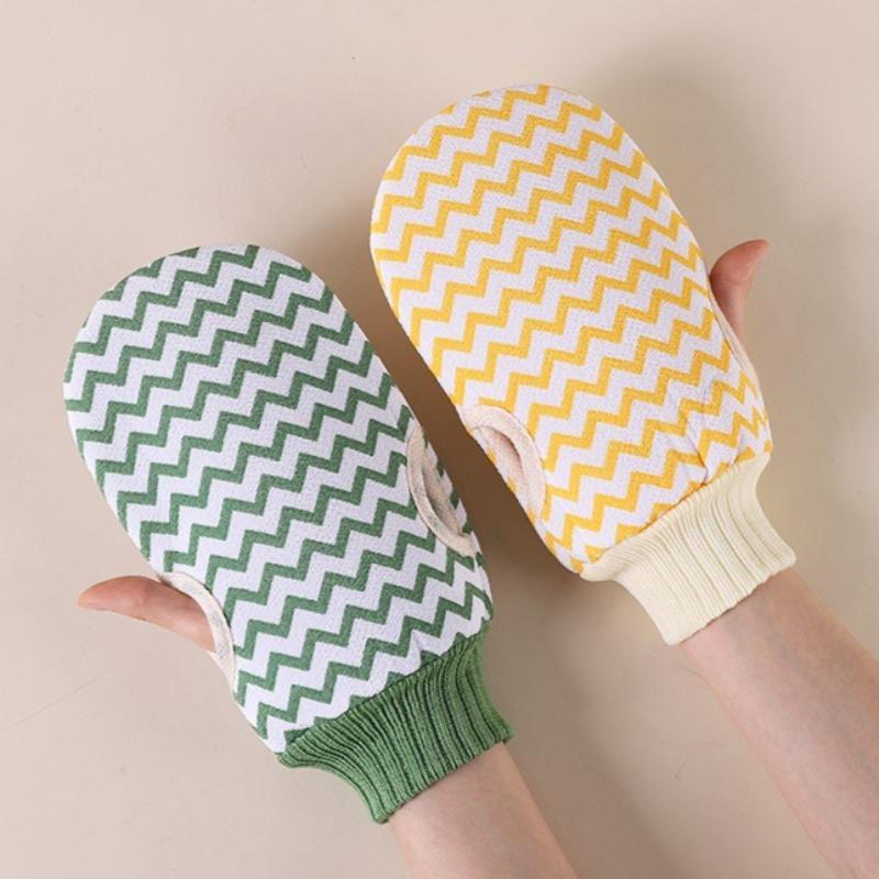 Double Sided Exfoliating Bath Gloves Thickened for Powerful Mud Dead Skin Removal Back Scrubbing Bathing Accessories