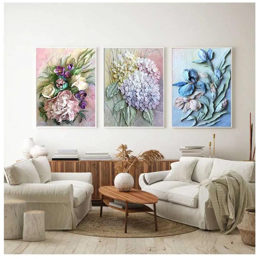 Nordic Modern Flower Poster Home Decoration Scandinavian Canvas Painting Wall Art Poster And Print Murals Living Room Decoration