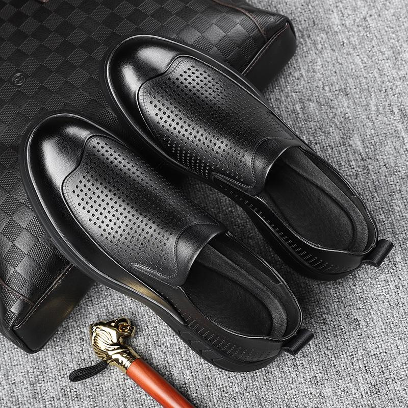 Móda Pánské Sandály Hovězí kůže Jaro Léto Podzim Děrované Kožené Boty Pánské Módní Ležérní Nový Designér Pánské Mokasíny
