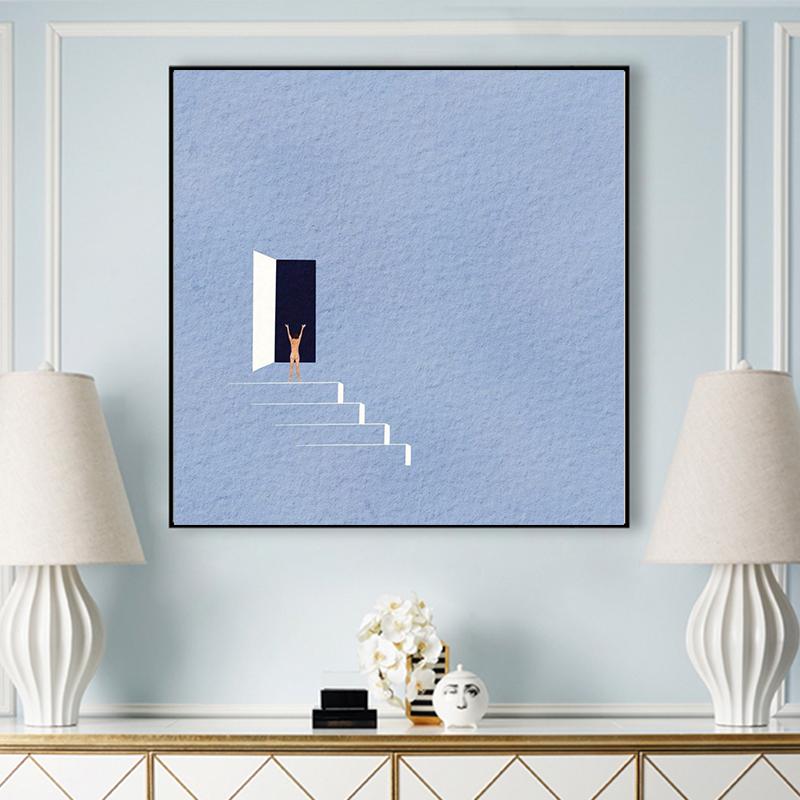 Nordic Melancholic Girl Surreal Illustration Poster Abstract Wall Art Print Canvas Painting Decor Pictures For Living Room Home