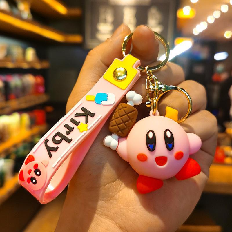 New Creative Star Kirby Cartoon Figurine Keychain Kirby Couple's Bag Car Keychain Gift Personalized Gifts Y2k Fashion Toys Anime