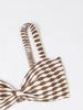 2025 Houndstooth Sexy Women's Bikini Swimwear Split Swimsuit
