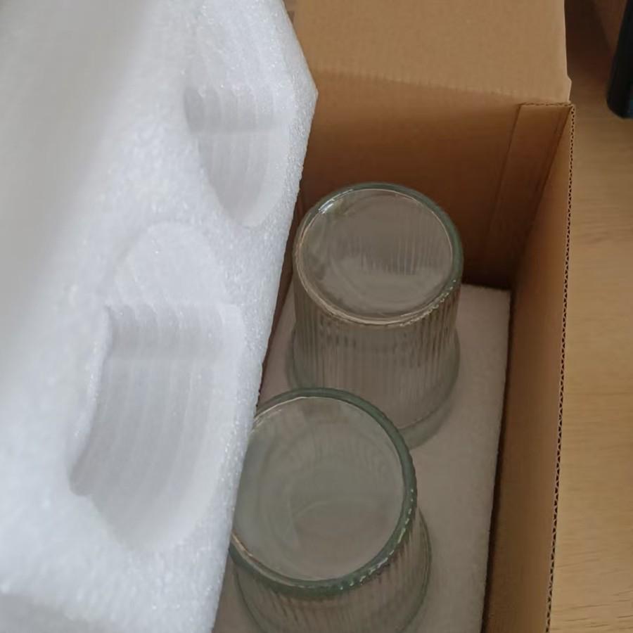 Trendy Large-Capacity Glass Cup with Lid & Straw, Vertical Stripes - Perfect for Cold Drinks, Juice, Coffee, or Water