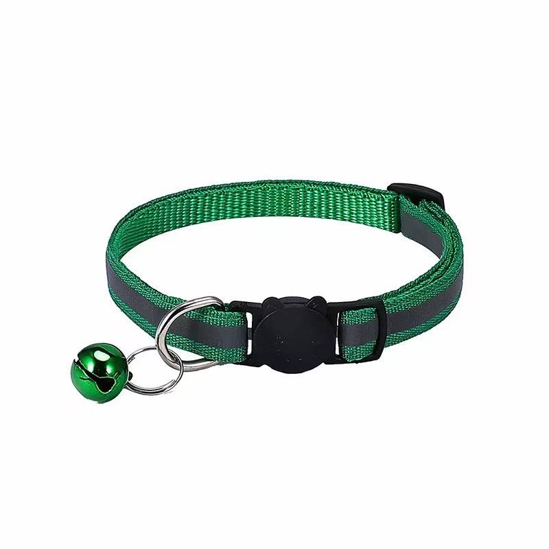 Cartoon Cat Head Reflective Pet Collar Colorful Bell Adjustable Safety Neck Strap Fashion Pet Collar For Kitten Puppy Small Dog