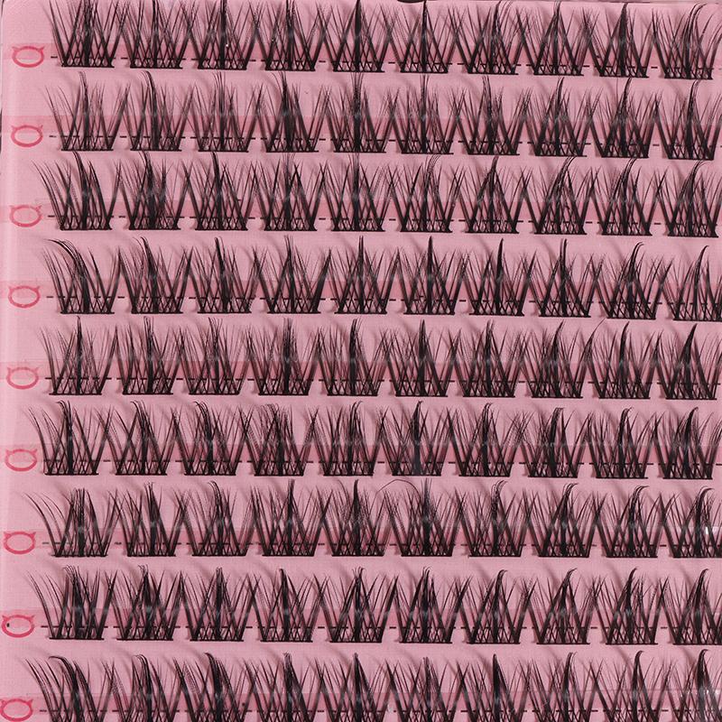 Soft Grafting Fake Lashes 5/10 Rows Black Stems False Lashes V-Shape Diy Eyelash Extension Women