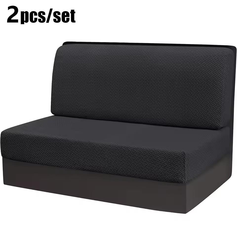 

Stretch 2pcs/set Rv Dinette Cushion Covers Jacquard Camper Seat Cover Dining Sofa Cover Removable for Rv Camper Car Bench Seats 2-Pcs Set чёрный
