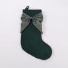 Decorative Big Bow Christmas Stocking Velvet Candy Bag Christmas Pendant Hanging Stocking Christmas Decoration