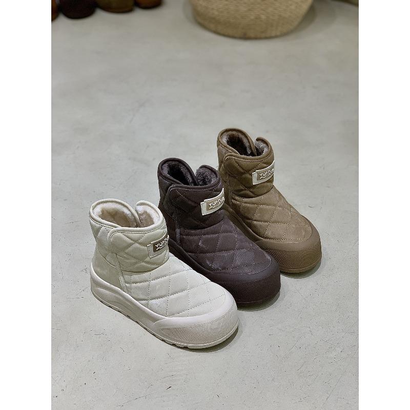 

Winter new platform fleece snow boots women s versatile fashion casual heightened big-toe cotton boots 40