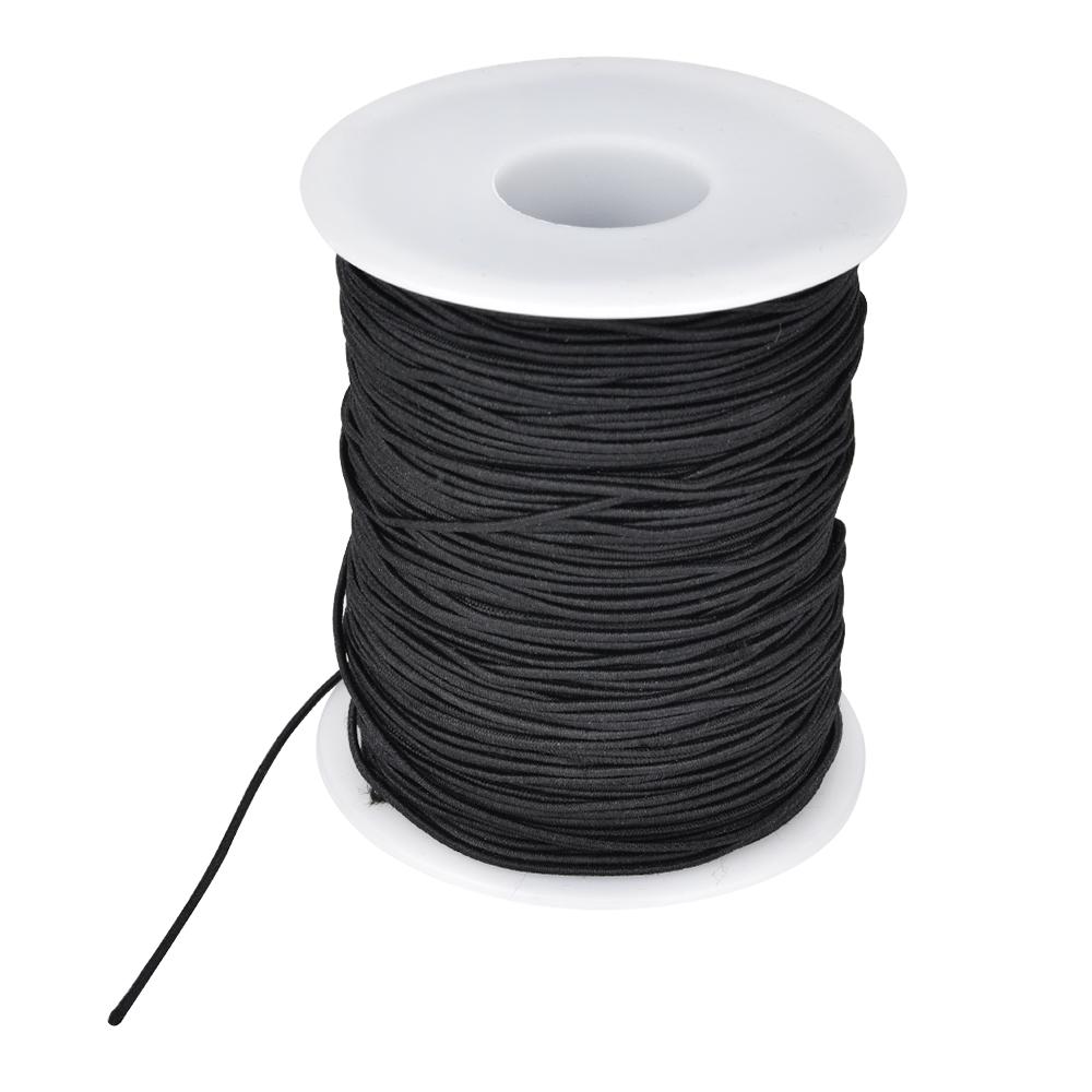 

Эластичный шнур, шнур для бисера, нить из эластичной ткани, веревка для рукоделия, 1 мм (100m) чёрный