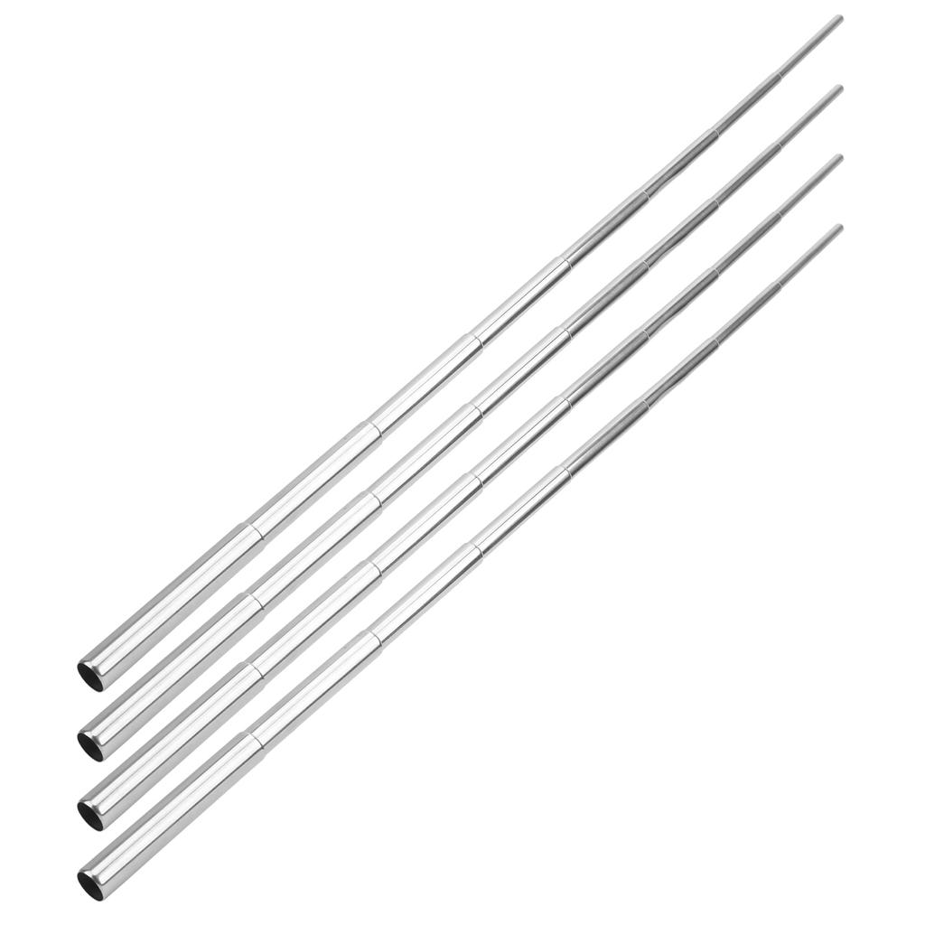 4pcs Outdoor Stainless Steel Collapsible Fire Bellows Blowing Tube Tool Camping Cooking